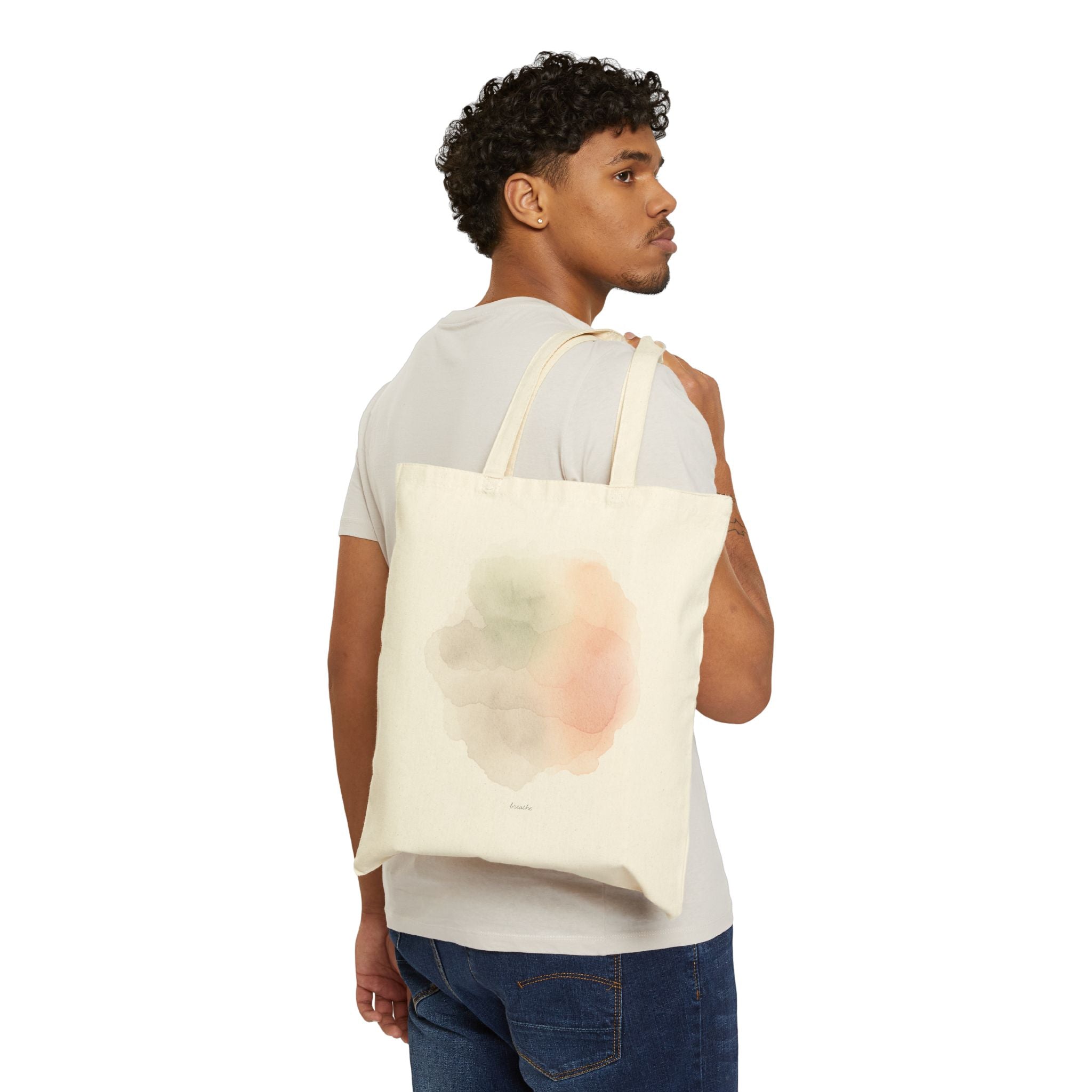 Canvas Tote Bag — Soft Pastel Watercolor Print