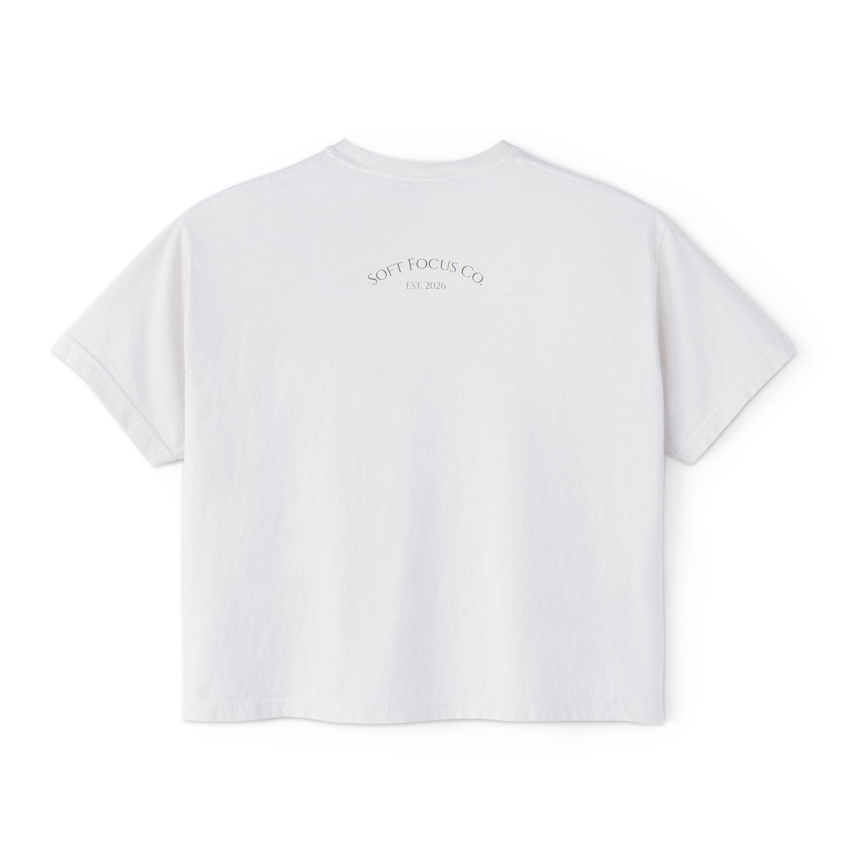 Women's Boxy Tee — Soft Watercolor Pastel Abstract Graphic