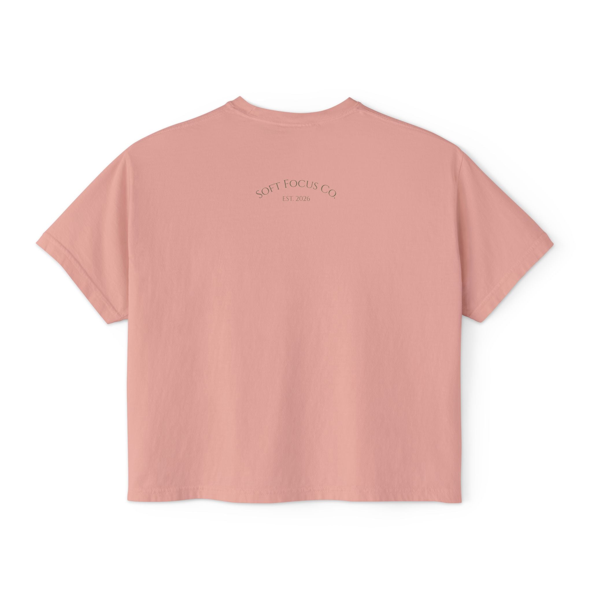 Women's Boxy Tee — Soft Watercolor Pastel Abstract Graphic
