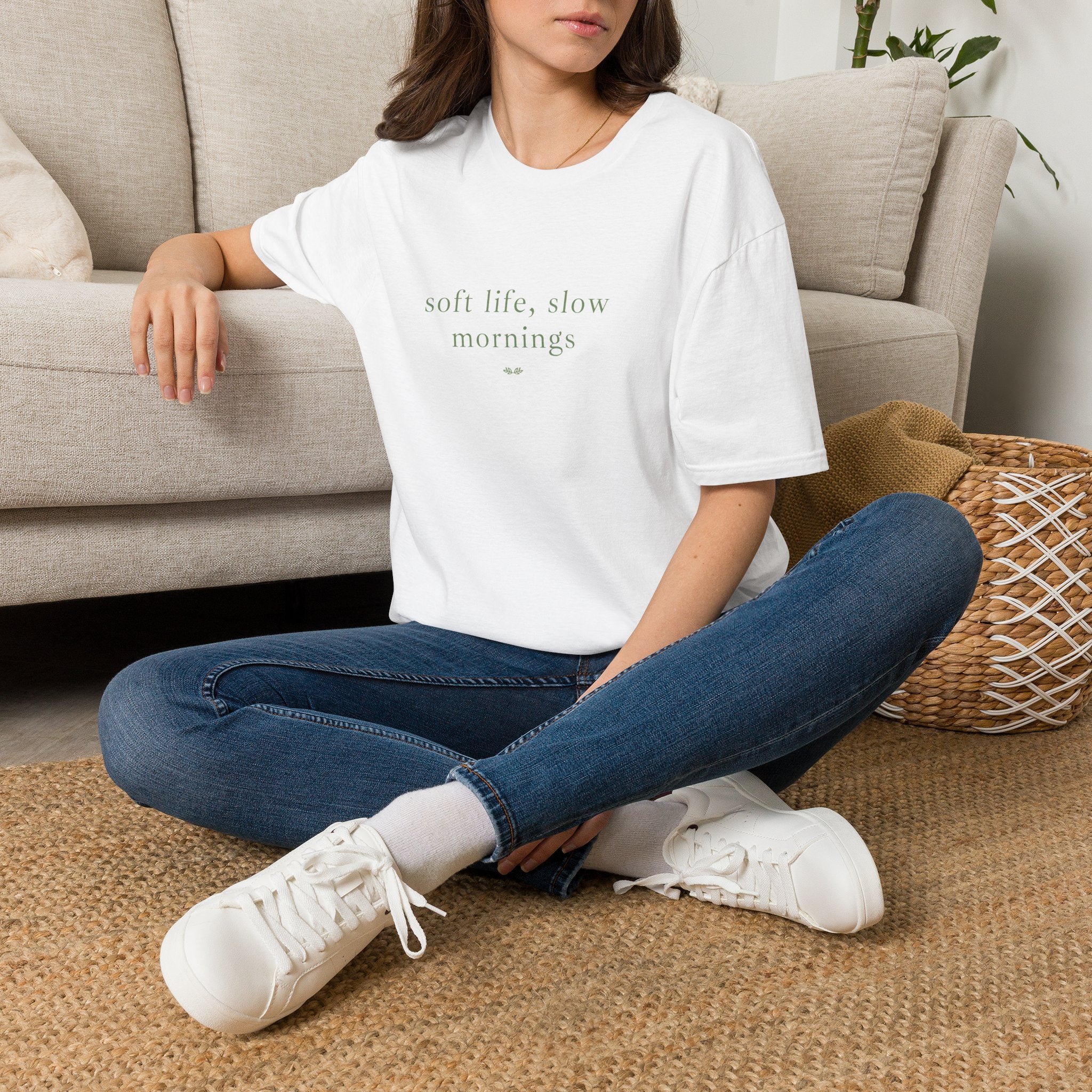 Soft Life Slow Mornings T-Shirt — Cozy Minimalist Relaxed Tee