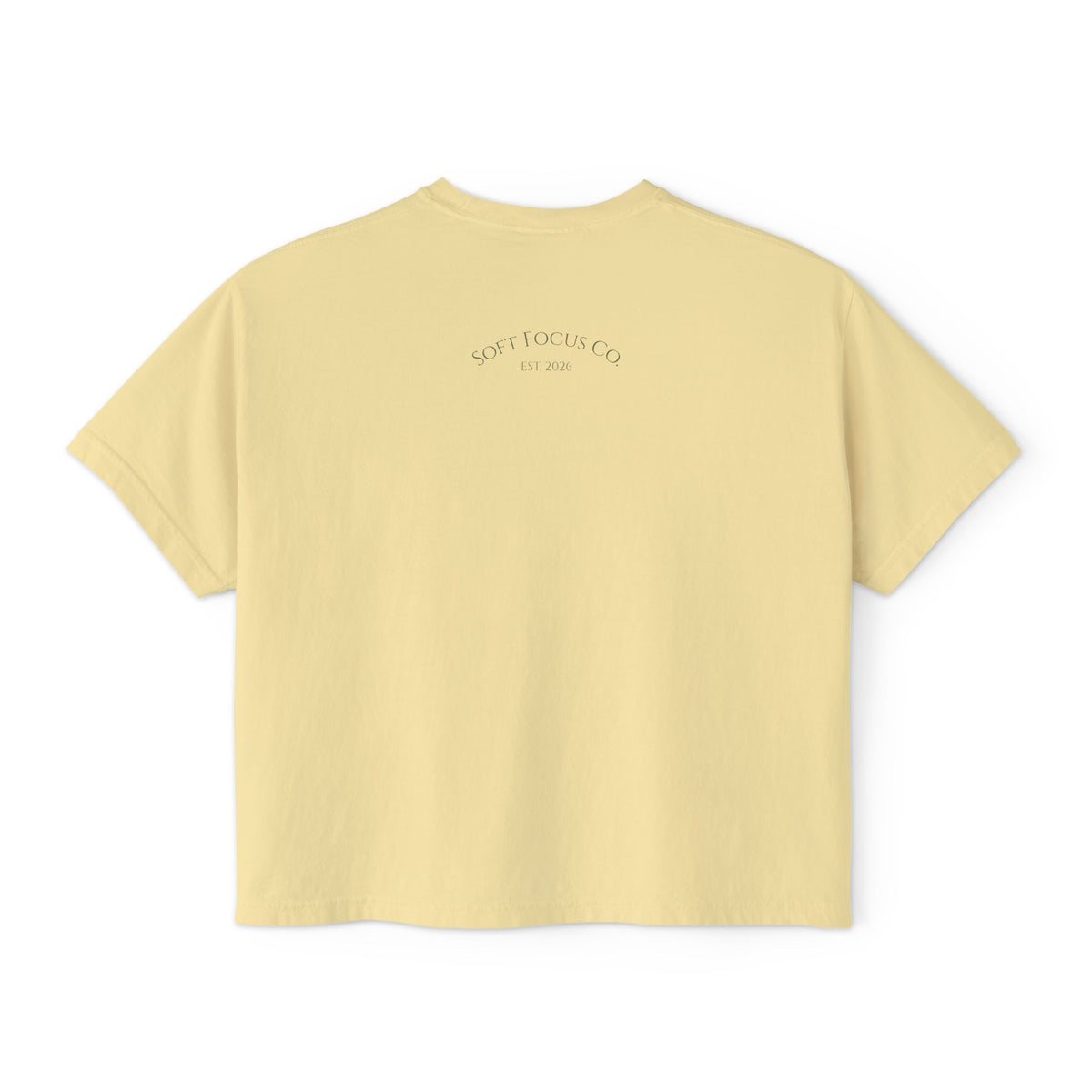 Women's Boxy Tee — Soft Watercolor Pastel Abstract Graphic