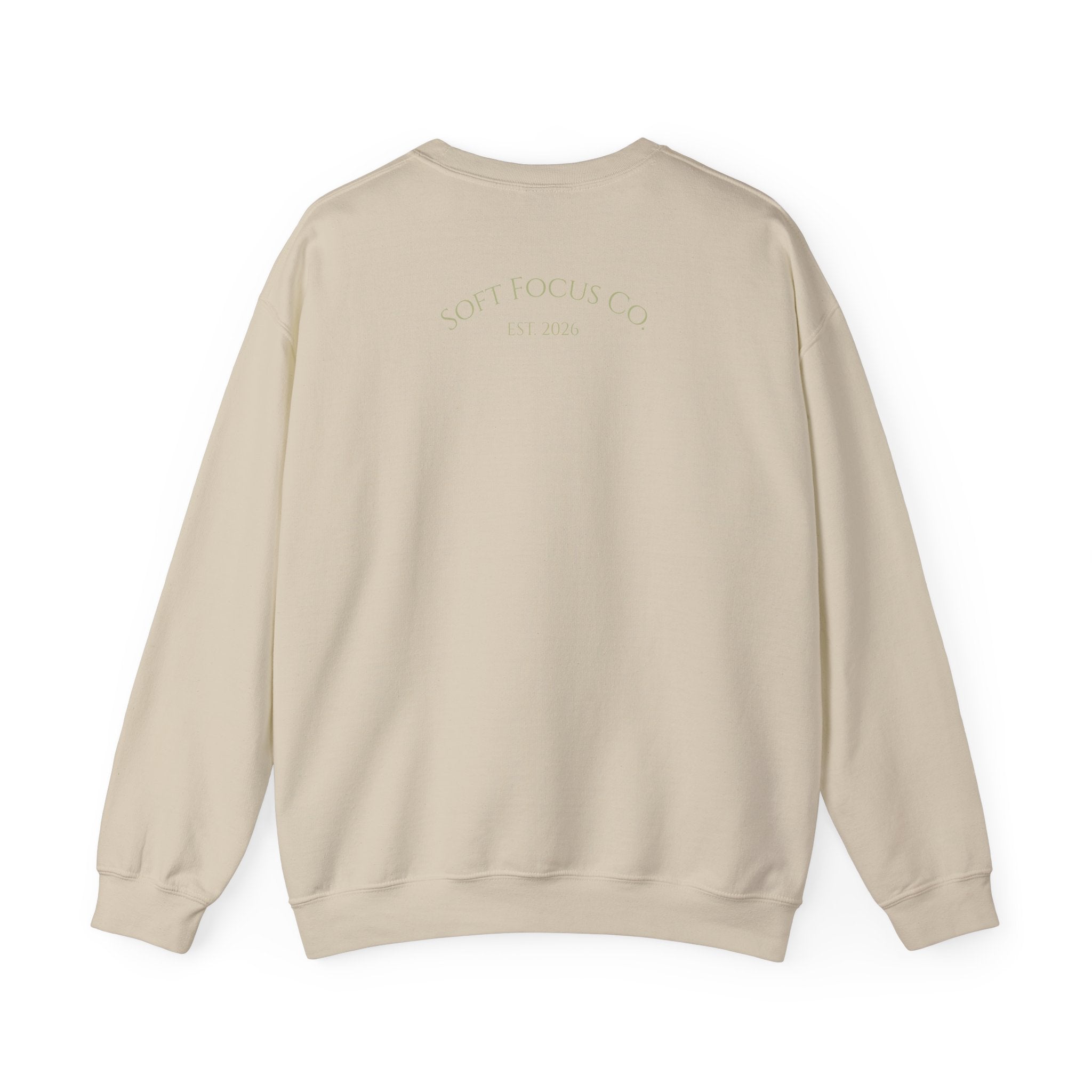 Crewneck Sweatshirt — "soft life, slow mornings" Minimal Cozy Pullover