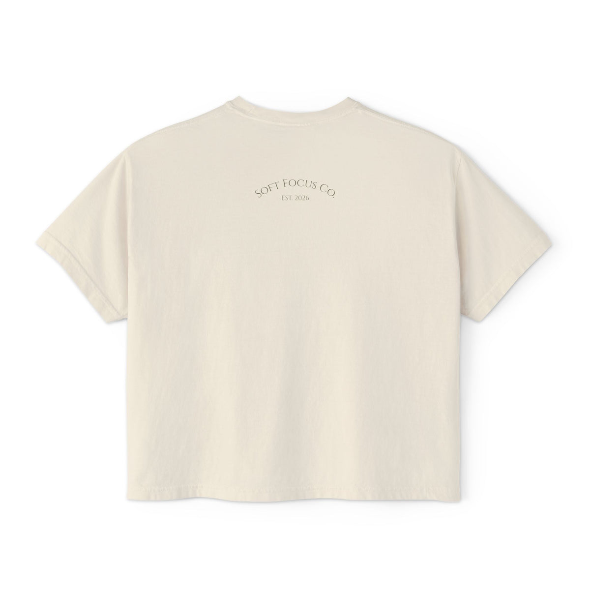 Women's Boxy Tee — Soft Watercolor Pastel Abstract Graphic