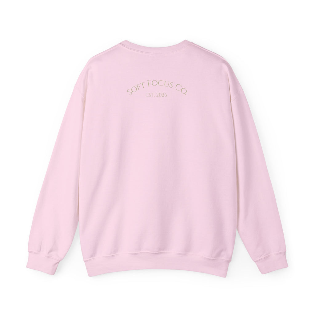 Crewneck Sweatshirt — "soft life, slow mornings" Minimal Cozy Pullover