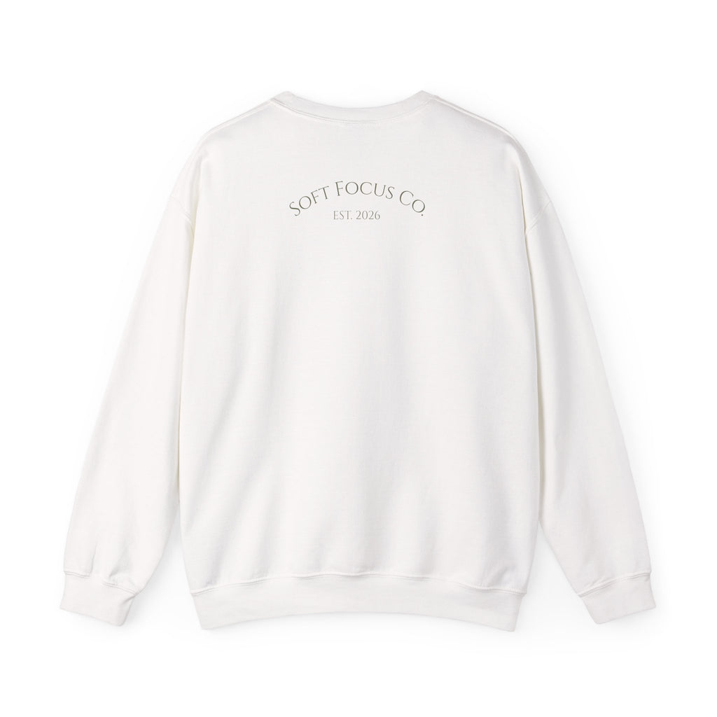 Floral Vibes Crewneck Sweatshirt — Soft Focus Co. Delicate Flower Grid Design